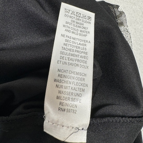 Adrianna Papell Hailey Cap Sleeve Beaded Mini Dress Womens Size 12 Black White - Picture 5 of 14